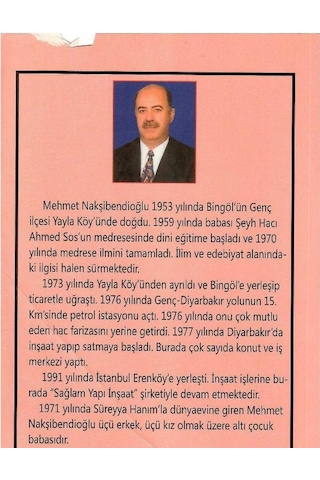 Hakk'ın Yolu Şeyh Hacı Ahmed Sos Nakşibendi Tarikatının Halifesi 1892 - 1978 Hayatı Görüş Ve Düşünceleri Tarikatı