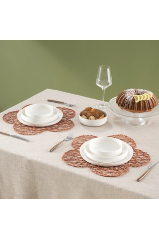 Karaca Home Daisy Amerikan Servisi 2'li Set Turuncu