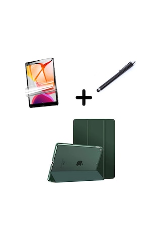 Apple Uyumlu iPad Mini 1 2 3 Kılıf Set PU Deri Smart Tablet Kilifi Ekran Koruyucu + Kalem
