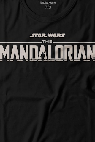 Kendim Seçtim The Mandalorian Bebek Yoda Tasarımı Star Wars Baskılı Tişört Çocuk T-shirt 001