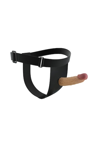 Odins Shop 17.5 CM Belden Bağlamalı İçi Boş 7 CM Dolgulu Strapon Penis - Houston