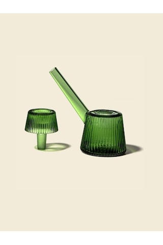 Nwtn Home Deco Bubbler Emerald Yeşil El Yapımı Borosilikat Cam Su Piposu
