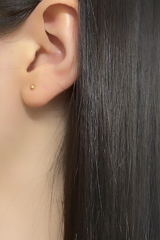 Zümrüt Sarraf 14 Ayar Altın Rose Renk Top Kadın Küpe