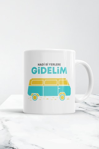 Hadi Bir Yerlere Gidelim Kupa Bardak Beyaz
