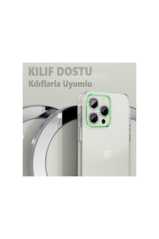 Iphone 14 Pro Max / 14 Pro Uyumlu Simli Kamera Lens Koruması Suya Ve Darbeye Dayanıklı