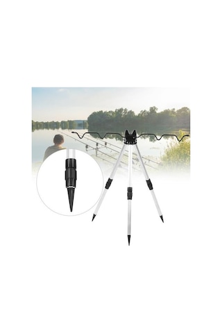 Didadodo Alüminyum Alaşımlı Mini Büzülme Olta Tripod Standı Ultra Kısa Katlanır Deniz Direği Ekipman Aksesuarı