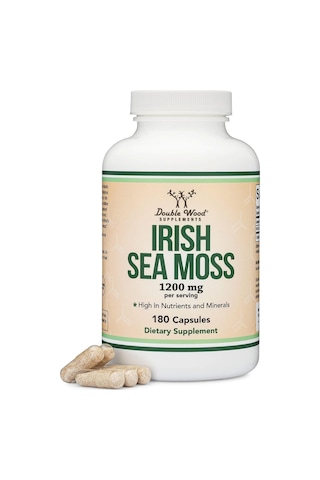 Double Wood Irısh Sea Moss İrlanda Deniz Yosunu 1200mg 180 Ca...