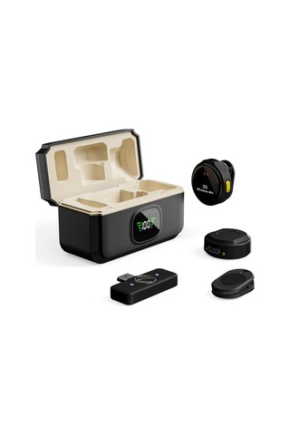 Kablosuz Lavalier Mikrofon Düğme Tipi Açık Hava Canlı Yayın