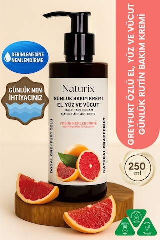Naturix Greyfurt Özlü  El Yüz Vücut Losyon 250 ML