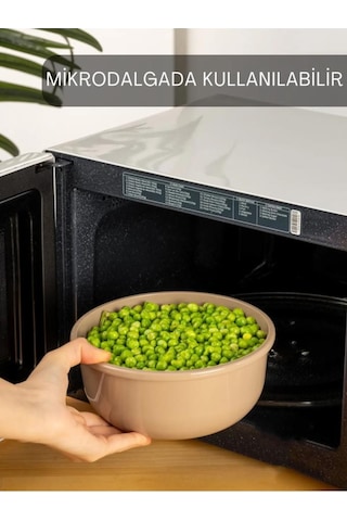 Kapris Ayza 593 Yuvarlak Saklama Kabı Seti 3'lü Taupe Kahverengi