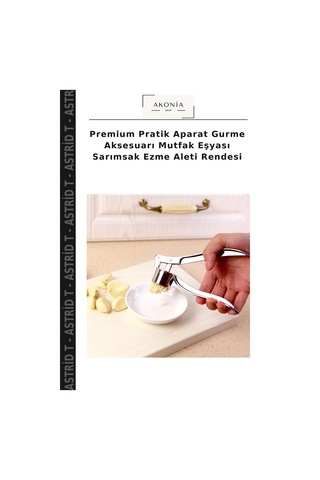 Premium Pratik Aparat Gurme Aksesuarı Mutfak Eşyası Sarımsak Ezme Aleti Rendesi Çok Renkli
