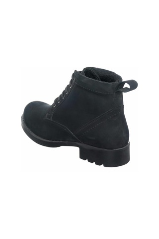 41-42-43-44 Numara F632 Siyah Yağlı Dana Nubuk Rahat Geniş Kalıp Süspansiyonlu Taban Üst Kalite Büyük Numara Erkek Bot Siyah