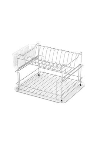 Teknotel İki Katlı Modüler Tabaklık Bulaşıklık Krom Kb010