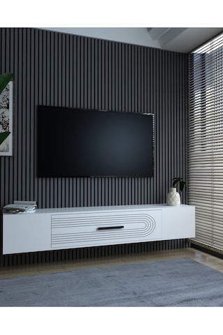 Maderact Tv Sehpası Beyaz-gümüş Beyaz-gümüş