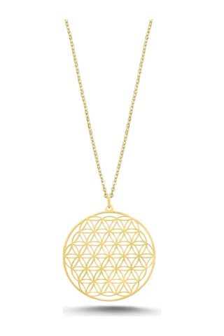 Gümüş Yaşam Çiçeği Kolye Gm36