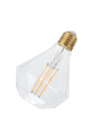Filament Ampul, Vintage Led Ampul 4w Elmas Şekilli Led Filament Ampul E27 - Sarı Işık