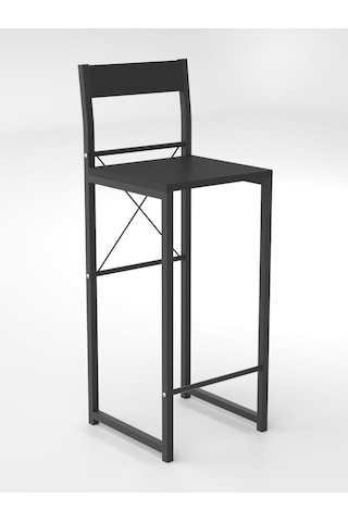 Retodesign Siyah Good Bar Sandalyesi 1652s Kumaş Yok