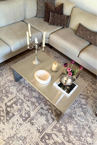 Bej Vintage Salon Halısı Yıkanabilir Kaydırmaz Taban Halı Yolluk Mutfak Koridor Halısıvelora 3044