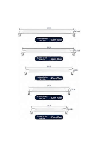 Moly Led Akvaryum Işığı - Renk Ve Parlaklık Ayarlı, 60cm Tanklar İçin, Enerji Tasarruflu Su Bitki Ve Balık Işığı Beyaz Beyaz