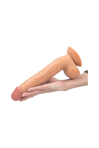 Hızlı Express King Sized 28 CM Realistik Penis Gerçekçi Damarlı Vibratör Dildo