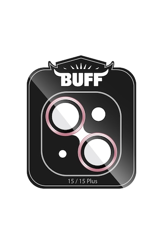 Buff Apple Uyumlu iPhone 15 / 15 Plus Kamera Metal Lens Koruyucu Rose Gold