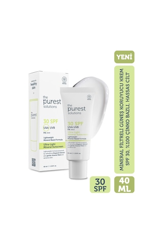 The Purest Solutions Mineral Filtreli Güneş Koruyucu Krem SPF30 40 ML