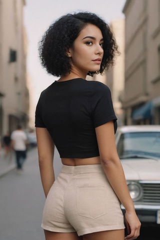 Squitee Siyah Bisiklet Yaka Crop Top - Beden: Xs