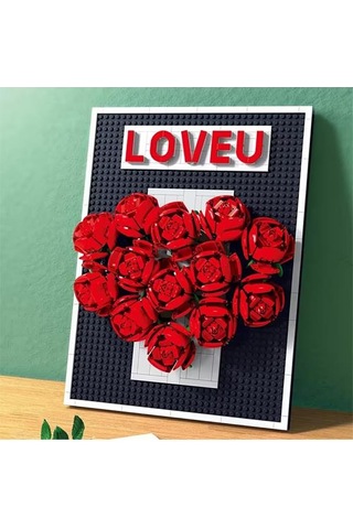 Toysan Flowers Loveu Gül Çiçekli Çerçeve Yapı Blok Seti 848 Parça 1051