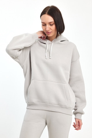 Odda Kadın Kapüşonlu Şardonlu Sweatshirt Gri