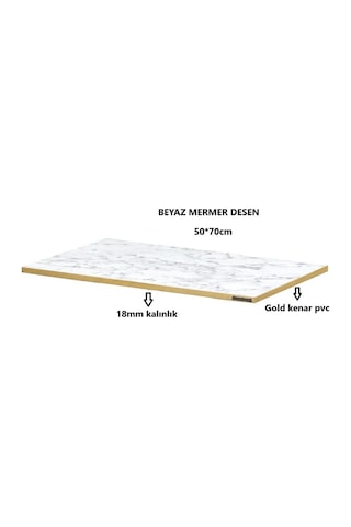 Demontepark 50 70cm Masa Tablası Model:dpt57bai Beyaz