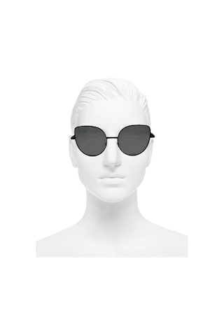 Thentech Erkek Ve Kadınlar İçin Polarize Siyah Cam Oval Unisex Güneş Gözlüğü Dma 20 Siyah