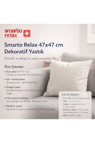 Smarto Relax L 4'lü Kare Içi Dolgulu 47 47 Antibakterial Diğer