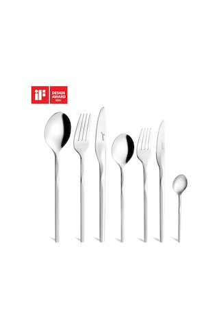 Jumbo Fluctus 84 Parça 12 Kişilik Çelik Çatal Kaşık Bıçak Takımı Çelik