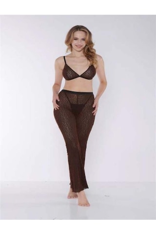 Lisinya Closet Siyah Sütyen Pijama Takımı Siyah