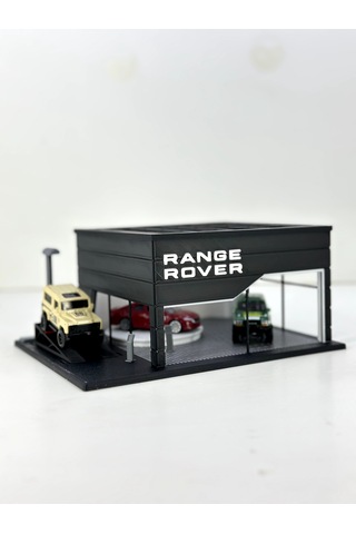 1/64 Ölçekli Range Rover Diorama Tasarımlı Araç Sergileme Garajı 3d Baskı