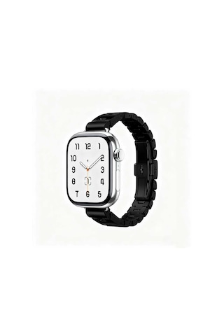 Apple Uyumlu Watch 10/11 Serisi 46mm Kordon Metal İnce Strap Kayış 150