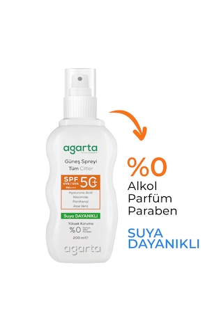 Spf 50+ Yüz Ve Vücut Güneş Koruyucu Sprey 200 Ml