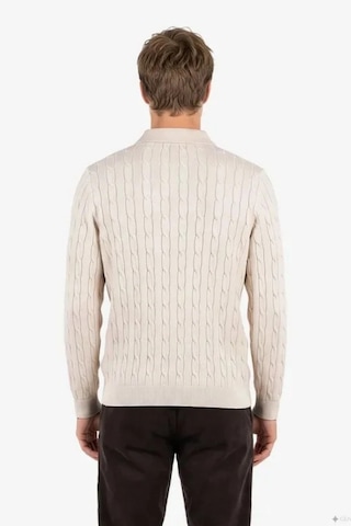 Nautica Erkek Bej Regular Fit Triko Kazak-24789 Açık Bej