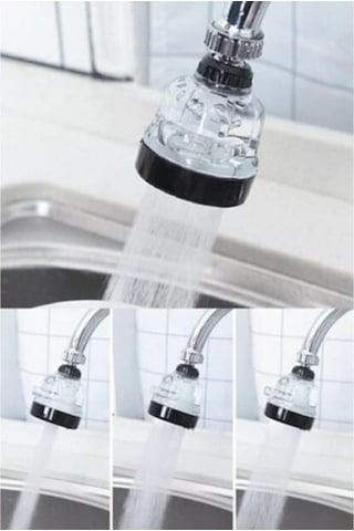 Yayke Tasarruflu Oynar Başlık Şeffaf 3 Fonksiyonlu Musluk Başlığ