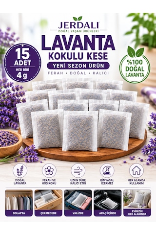 Lavanta Koku Kesesi 15 Li Mini Keseler - Dolap Çekmece Gardırop Kokusu Toplam 60 G