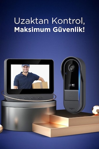 Torima Cmr-25 Siyah Akıllı Su Geçirmez Kablosuz Kapı Zili