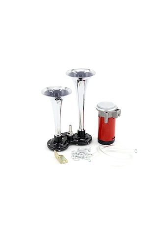 Springsun 12v Çift Trompetli Elektrikli Hava Klarneti, 130db Yüksek Ses, Araç Ve Gemi Uyarı Sistemi, Dayanıklı Çinko Alaşımlı