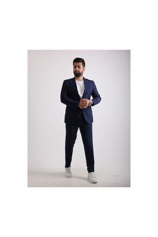 Fashion Plaza Yazın En Favori Kumaşı Gofre Kumaş Spor Takım Elbise Lacivert