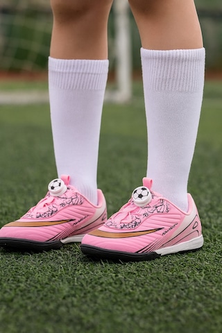 Mini Bonito Üniseks Yeni Nesil Mekanizmalı Futbol Halı Saha Ayakkabısı Pembe