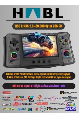 Retro Arcade R50 Arkos 2.0 +50.000 Oyunlu El Konsolu 256 Gb