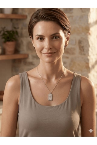 316l Çelik Gümüş Renk Güneş Kolye