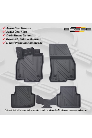 VW Passat B8 / B8.5 Paspas Araca Özel 2015 - 2025 BOSSE 3D Havuzlu Oto Paspas
