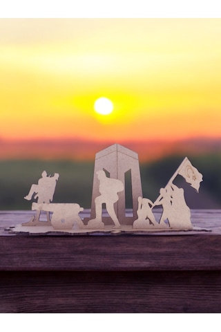 Türk Kahramanları Çanakkale Şehitleri Anma Büyük Boy Ahşap Hobi B