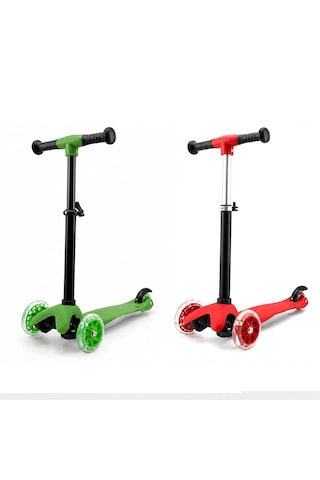 Mını Scooter Rıden Shıne Işıklı Scooter 55x57-64-71cm Fosforlu Renkli +2 Yaş - 40kg Max Taşıma Diğer