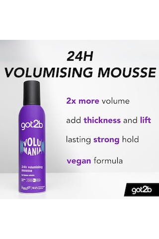 Volumania 24h Hacim Veren Köpük 250 Ml, Saç Şekillendirici Köpük, Hacim Artırıcı Saç Köpüğü, Güçlü Tutuş, Vegan Formül